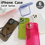 iPhoneケース スタンド機能付き 半透明 スマートフォンケース スマホカバー 携帯カバー 背面保護 傷防止 耐衝撃 無地 アップル シンプル おしゃれ アイフォン アイフォーン iPhone13 14 13Pro 13ProMax 14Pro 14Plus 14ProMax 黒 白 青 緑 ピンク ローズ