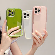 iPhoneケース スタンド機能付き 半透明 スマートフォンケース スマホカバー 携帯カバー 背面保護 傷防止 耐衝撃 無地 アップル シンプル おしゃれ アイフォン アイフォーン iPhone13 14 13Pro 13ProMax 14Pro 14Plus 14ProMax 黒 白 青 緑 ピンク ローズ