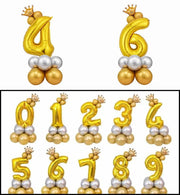 ナンバーバルーン アルミ風船 数字モチーフ 誕生日会 大きい ジャンボ ビッグ ゴージャス 結婚式 記念日 イベント 王冠 プリンス プリンセス バースデーパーティー ウエディング お祝い 飾り付け 室内装飾 演出 サプライズ パーティーグッズ カラフル