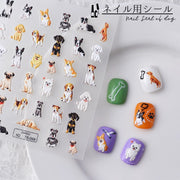 ネイルシール ネイルアート 犬 ドッグ イヌ いぬ 貼るだけ セルフネイル デコパーツ 簡単 手 足 かわいい コーギー ブルドッグ プードル パグ ビーグル ボーダーコリー ダックスフンド シュナウザー ラブラドールレトリバー