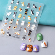 ネイルシール ネイルアート 犬 ドッグ イヌ いぬ 貼るだけ セルフネイル デコパーツ 簡単 手 足 かわいい コーギー ブルドッグ プードル パグ ビーグル ボーダーコリー ダックスフンド シュナウザー ラブラドールレトリバー