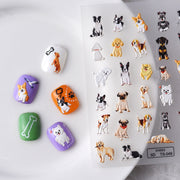 ネイルシール ネイルアート 犬 ドッグ イヌ いぬ 貼るだけ セルフネイル デコパーツ 簡単 手 足 かわいい コーギー ブルドッグ プードル パグ ビーグル ボーダーコリー ダックスフンド シュナウザー ラブラドールレトリバー