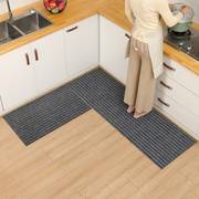 キッチンマット キッチン 台所マット マット フロアマット 50×180 180cm 滑り止め 吸水 吸油 カット可能 サイズ調節可能 ハサミで切れる 床 保護 リブ ボーダー おしゃれ