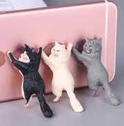 スマホスタンド 吸盤 単品 1個 猫型 ネコ型 簡単装着 スマートフォンスタンド 携帯スタンド 可愛い スマホアクセサリー 卓上 机上 動画視聴 iPhoneスタンド 携帯スタンド Android インテリア 雑貨