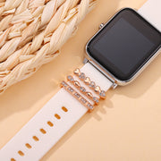 スマートウォッチアクセサリー applewatch アップルウォッチ レディース 女性 バンドチャーム 単品 1個 ラインストーン キラキラ かわいい キュート おしゃれ ハート 重ね付け 華やか ゴールドカラー シルバーカラー ローズゴールドカラー