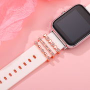スマートウォッチアクセサリー applewatch アップルウォッチ レディース 女性 バンドチャーム 単品 1個 ラインストーン キラキラ かわいい キュート おしゃれ ハート 重ね付け 華やか ゴールドカラー シルバーカラー ローズゴールドカラー