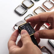 アップルウォッチ用カバー Apple Watch汎用型 保護ケース 保護カバー ソフトカバー 傷防止 汚れ防止 保護 シンプル クリア 透明 38mm 40mm 42m 44mm 46mm Series 1 2 3 4 5 6 SE 10 雑貨 カラバリ豊富 ライン入り 着脱簡単 黒 緑 ピンク 白 赤 青 銀色 金色