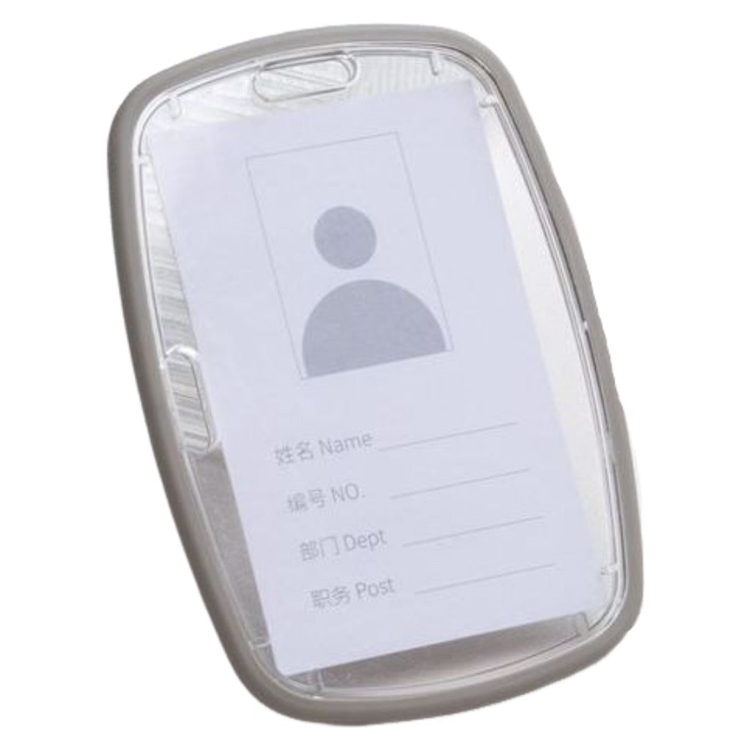 IDカードホルダー IDカードケース 両面 クリア 透明 アクリル製 縦型 横型 カード入れ シンプル 社員証 通行証 定期入れ 身分証 オフィス ビジネス