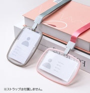IDカードホルダー IDカードケース 両面 クリア 透明 アクリル製 縦型 横型 カード入れ シンプル 社員証 通行証 定期入れ 身分証 オフィス ビジネス