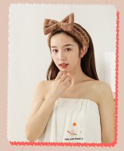 ヘアバンド 洗面用 レディース リボン ふわふわ ヘアターバン タオル地 洗顔 メイク かわいい おしゃれ 女の子 女性 女子 キュート ヘアーバンド 入浴