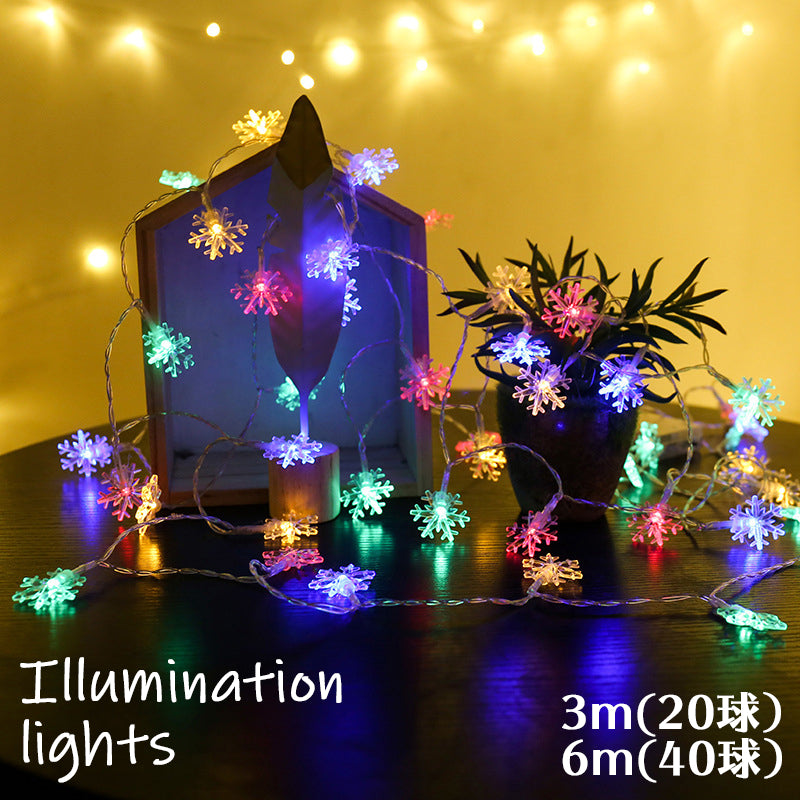 イルミネーションライト LEDライト 電池式 USB式 雪の結晶 スノーフレーク ハロウィン クリスマス ガーランドライト 3m 6m 装飾 飾り付け 電飾 おしゃれ かわいい パーティー イベント インテリアライト 照明 室内用 屋内用 デコレーション 誕生日 バースデー キラキラ