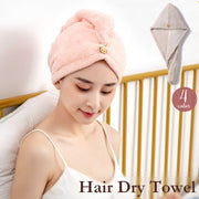 ヘアドライタオル タオルキャップ バス用品 厚手 髪の毛 吸水 かぶる 乾かす まとめる 無地 お風呂上がり 時短 シンプル かわいい 大人 便利