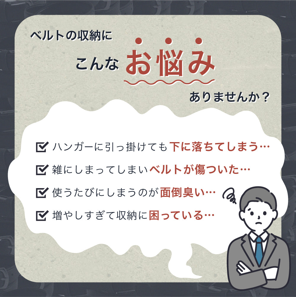 ベルト収納ハンガー 10本収納 ネクタイ収納ハンガー スカーフ収納ハンガー 吊り下げ 物干しハンガー 商品画像2