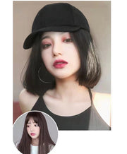帽子付きウィッグ キャップウィッグ 帽子ウィッグ ショート ボブ かつら フルウィッグ レディース 女性 キャップ付き 帽子一体型 紫外線対策 イメチェン 着脱簡単 単色 黒 茶 かわいい キュート ガーリー カジュアル 変装 お出かけ
