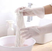 キッチングローブ 塩ビ手袋 ロング丈 滑り止め 防水 防油 薄手 多機能 食器洗い 掃除 台所 風呂 浴室 トイレ