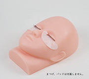 マネキンヘッド 練習用 ヘッド 顔 頭 メイク まつげ マツエク まつエク エステ サロン 美容師 柔らか マッサージ練習用 シリコン ディスプレイ