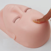 マネキンヘッド 練習用 ヘッド 顔 頭 メイク まつげ マツエク まつエク エステ サロン 美容師 柔らか マッサージ練習用 シリコン ディスプレイ