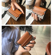 クレジットカードケース カードホルダー ジャバラ式 11枚 マグネットボタン カード入れ お札入れ 小銭入れ レザー調 千鳥格子 レディース メンズ 男女兼用 整理 スッキリ 母の日 父の日 誕生日 贈り物 プレゼント