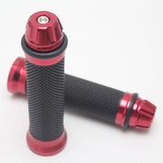 バイク用 ハンドルグリップ 2本セット 22mm バーエンド付き 汎用 カスタム ラバー ゴム 滑り止め 軽量 オートバイ 原付