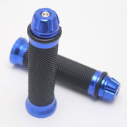 バイク用 ハンドルグリップ 2本セット 22mm バーエンド付き 汎用 カスタム ラバー ゴム 滑り止め 軽量 オートバイ 原付