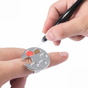 リングパレット ネイルパレット ネイルアート用品 ジェルネイル用品  ネイル 丸型 円盤 肉球 小さめ シルバーカラー 合金 おしゃれ 定番 かわいい 便利
