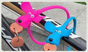 ワイヤーロック 鍵式 キータイプ 自転車用品 ケーブルロック カギ 盗難防止 施錠 犬 イヌ ビスケット 可愛い クロスバイク マウンテンバイク ロードバイク 折りたたみ自転車 サイクリング セキュリティー 防犯 駐輪