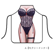 グラフィックエプロン 男女兼用 レディース メンズ キッチン用品 フリーサイズ 面白い ギャグ セクシー お手軽 コスプレ風