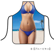 グラフィックエプロン 男女兼用 レディース メンズ キッチン用品 フリーサイズ 面白い ギャグ セクシー お手軽 コスプレ風