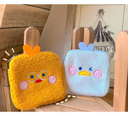 サニタリーポーチ ナプキン用ポーチ 生理用品入れ キャラクター 可愛い 小物入れ コスメポーチ モコモコ スクエア ウサギ クマ 犬 動物 コンパクト