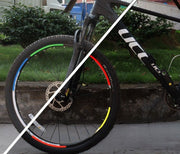 反射テープ 反射ステッカー 8枚セット 反射シール 自転車タイヤホイール用 バイク リムテープ 安全 リムステッカー 貼るだけ カスタマイズ 夜間走行 安全対策 交通事故対策 リフレクター ドレスアップ 通勤 通学