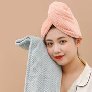 ヘアドライタオル タオルキャップ バス用品 厚手 髪の毛 吸水 かぶる 乾かす まとめる 無地 お風呂上がり 時短 シンプル かわいい 大人 便利