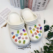 シューパーツ 26個セット クロックス用 CROCS シューズアクセサリー クマ ベア ハート スター 星 カラフル かわいい おしゃれ デコレーション カスタム