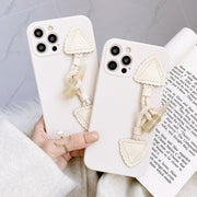iPhoneケース iPhoneカバー スマホケース スマホカバー ベルト付き 落下防止 無地 マットカラー トグルボタン おしゃれ かわいい ホワイト ブラウン 白 茶色