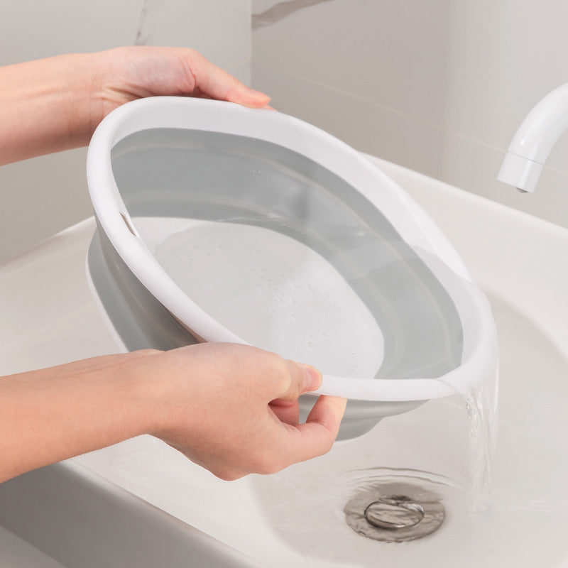 折りたたみ 洗面器 四角 洗い桶 シリコン たためる 商品画像4
