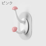 ウォールフック 3個セット 粘着式 壁面フック 壁掛け 小物掛け 帽子掛け 壁面収納 貼り付け 工具不要 穴あけ不要 簡単設置 かわいい 玄関 キッチン 台所 バスルーム 便利