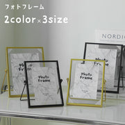 フォトフレーム フォトスタンド 写真立て インテリア小物 インテリア雑貨 卓上 インテリアフレーム スクエア 四角 フレーム枠 透明 クリア モダン シンプル おしゃれ 上品 スタイリッシュ かわいい 単色 金色 黒