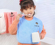タオルエプロン 子供用スタイ 単品 1枚 キッズ 食事エプロン 前掛け 吸水 洗面 うがい 歯磨き 服濡れ防止 子供用 女の子 男の子 ワンポイント よだれ掛け 柔らか 女児 男児 保育園 幼稚園 子ども こども