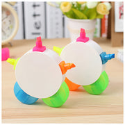 蛍光ペン マーカー 文具 筆記具 5色セット 花の形 花びら かわいい カラフル ピンク 黄色 オレンジ 青 緑 ステーショナリー