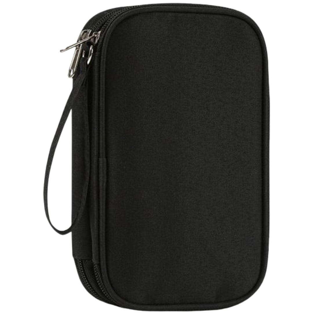 ガジェットポーチ ガジェットケース 収納ポーチ 小物入れ ケーブル イヤホン 充電器 スマホ PC周辺小物 多収納 ダブルファスナー 無地 シンプル すっきり トラベルポーチ 旅行 出張 バッグインバッグ
