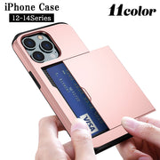 iPhoneケース iPhoneカバー スマホケース スマホカバー スライド式カード収納 背面保護 傷防止 耐衝撃性 カラバリ豊富