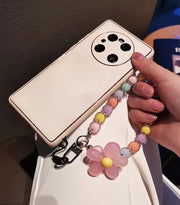 リングストラップ スマホストラップ スマホリング ホルダー リストストラップ 花 フラワー ナスカン 紐付き 手首 ブレスレット 落下防止 紛失防止 かわいい おしゃれ レディース 女の子