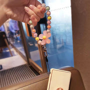 リングストラップ スマホストラップ スマホリング ホルダー リストストラップ 花 フラワー ナスカン 紐付き 手首 ブレスレット 落下防止 紛失防止 かわいい おしゃれ レディース 女の子