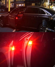 LEDドアライト 単品 カー用品 ライト ドア開閉ライト 警告灯 粘着テープ式 夜間 歩行者 自転車 衝突防止 追突防止 電池式 配線不要