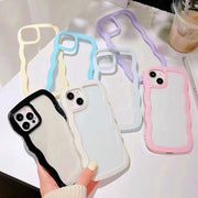 iPhone用ケース スマホケース クリアケース 背面保護 傷防止 汚れ防止 シンプル ウェーブ お洒落 iPhone用カバー スマホカバー スマートフォンケース アイフォン用ケース プチギフト 贈り物