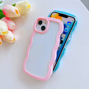 iPhone用ケース スマホケース クリアケース 背面保護 傷防止 汚れ防止 シンプル ウェーブ お洒落 iPhone用カバー スマホカバー スマートフォンケース アイフォン用ケース プチギフト 贈り物