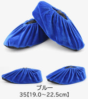 靴カバー シューズカバー レディース メンズ ジュニア 屋内靴カバー 滑り止め 重複利用 スリッパカバー ベルベット 防寒 無地 滑り止め付き シンプル