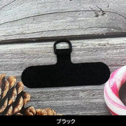 スマホストラップ用シート 単品 ケースに挟むだけ スマホホルダー 挟み込み カード アタッチメント 接続パーツ ネックストラップ スマートフォンアクセサリー 落下防止 ブラック ホワイト ブルー