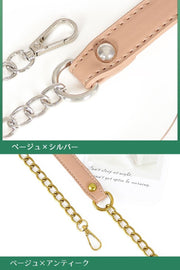 ショルダーストラップ チェーン PUレザー バッグストラップ 付け替え 単品 100cm 110cm 120cm 130cm かばん用 肩ひも 交換用 カラバリ豊富 ブラック ブラウン ホワイト ベージュ
