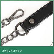 ショルダーストラップ チェーン PUレザー バッグストラップ 付け替え 単品 100cm 110cm 120cm 130cm かばん用 肩ひも 交換用 カラバリ豊富 ブラック ブラウン ホワイト ベージュ
