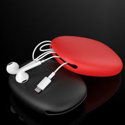 イヤホンケース ガジェットポーチ イヤホン収納ケース ケーブル収納 小物入れ ミニポーチ おしゃれ かわいい シリコンポーチ 有線イヤホン スマホアクセサリー コンパクト 無地 シンプル フタなし